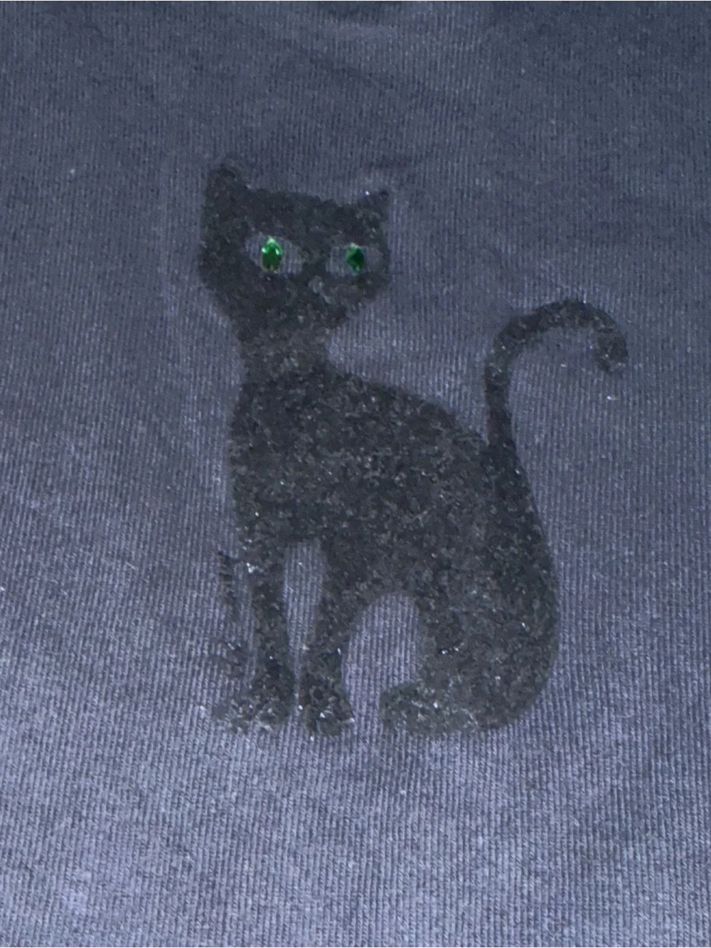 NWOT Old Navy black cat long sleeve cotton shirt with black cat graphic, size 16